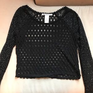 American Rag black mesh sweater